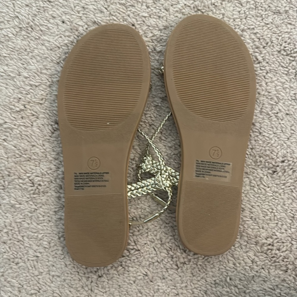 Universal Thread Gold Strap Sandals - image 3